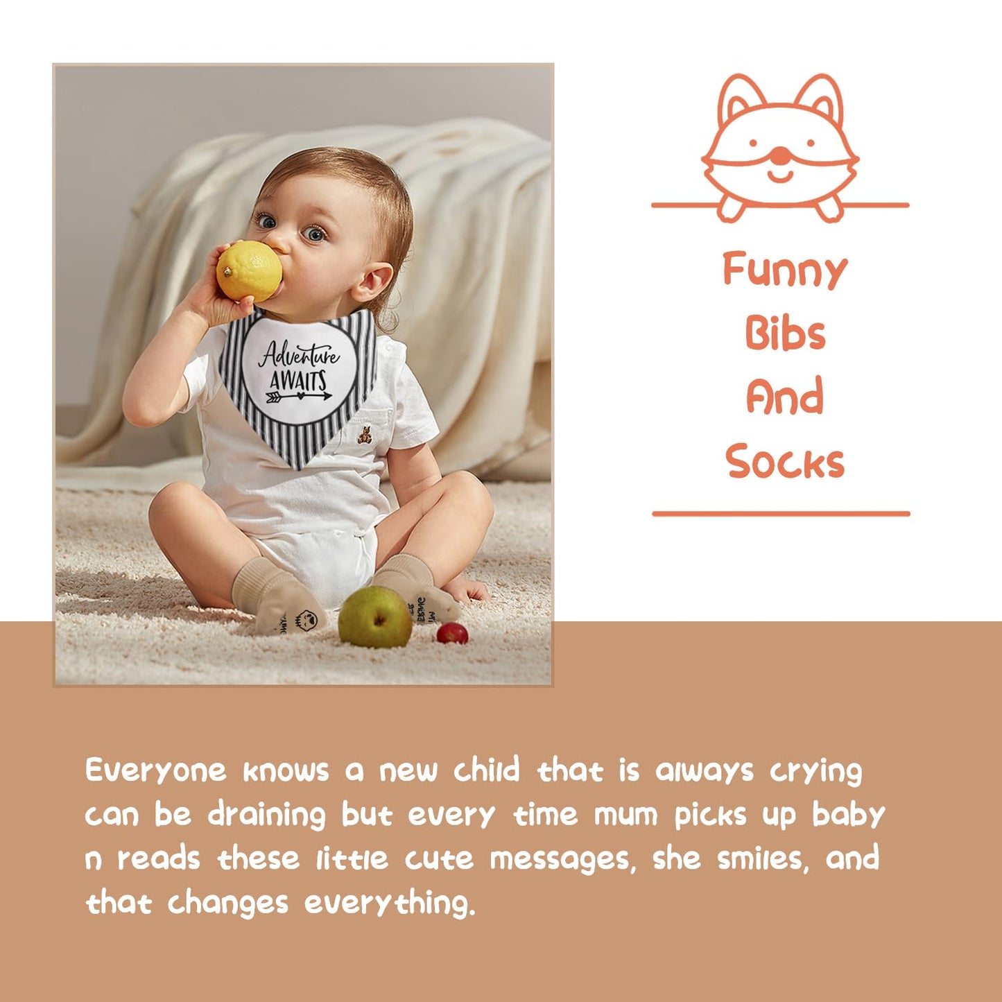 Baby Shower Gifts, Baby Gifts for Girls Boys, Unique Baby Gifts Basket Essentials Stuffs - Baby Lovey Blanket Newborn Bibs Socks Wooden Rattle & Greeting Card, Newborn Baby Gift Set