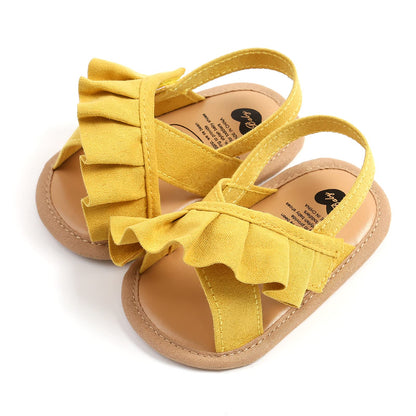 myppgg Baby Boys Girls Summer Sandals Non-Slip Soft Sole Infant Slippers Cotton Crib Shoes for Toddler First Walkers