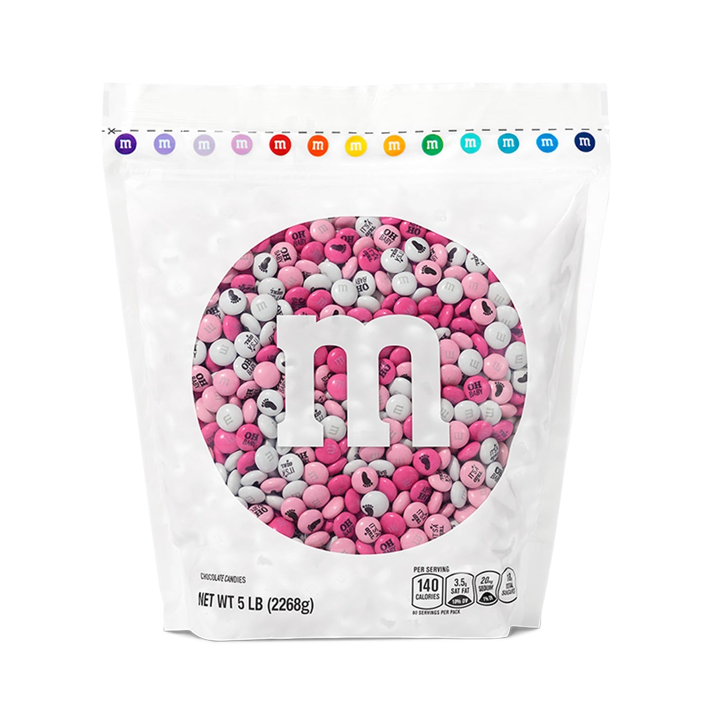 M&M'S World It's A Boy Milk Chocolate Candy 2lb Bag with White and Blue M&M'S for Baby Boy Showers Gender Reveal Parties and Baby Celebration Favors
