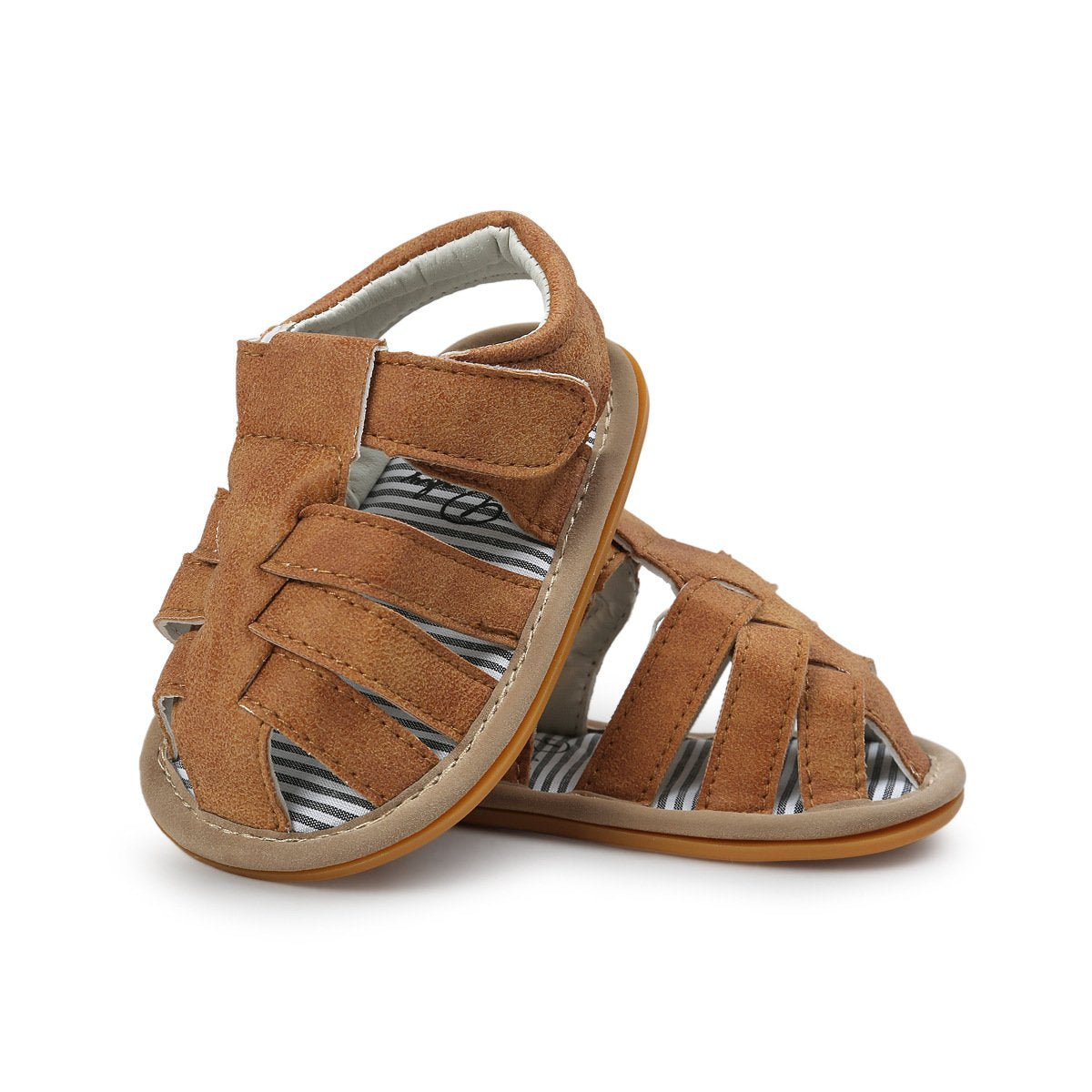 E-FAK Baby Boys Girls Summer Sandals Outdoor Beach Anti-Slip Rubber Soft Sole Newborn Toddler First Walker Shoes