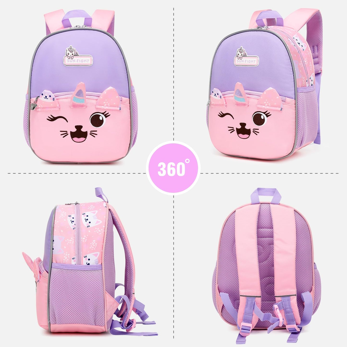 Toddler Backpack for 1-3 Year Old Girls & Boys Waterproof 3D Animal Cartoon Rabbit Design Kids Travel Backpack Lightweight Preschool Daycare Bag with Adjustable Straps(Little White Rabbit)
