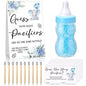 Roowest 512 Pcs Baby Shower Games Guess How Many Pacifiers Sign 100 Small Guessing Games 10 HB Pencils 750ml Milk Bottle 400 Acrylic Pacifiers Decoration for Guest Gender Reveal(Pink,Bear)