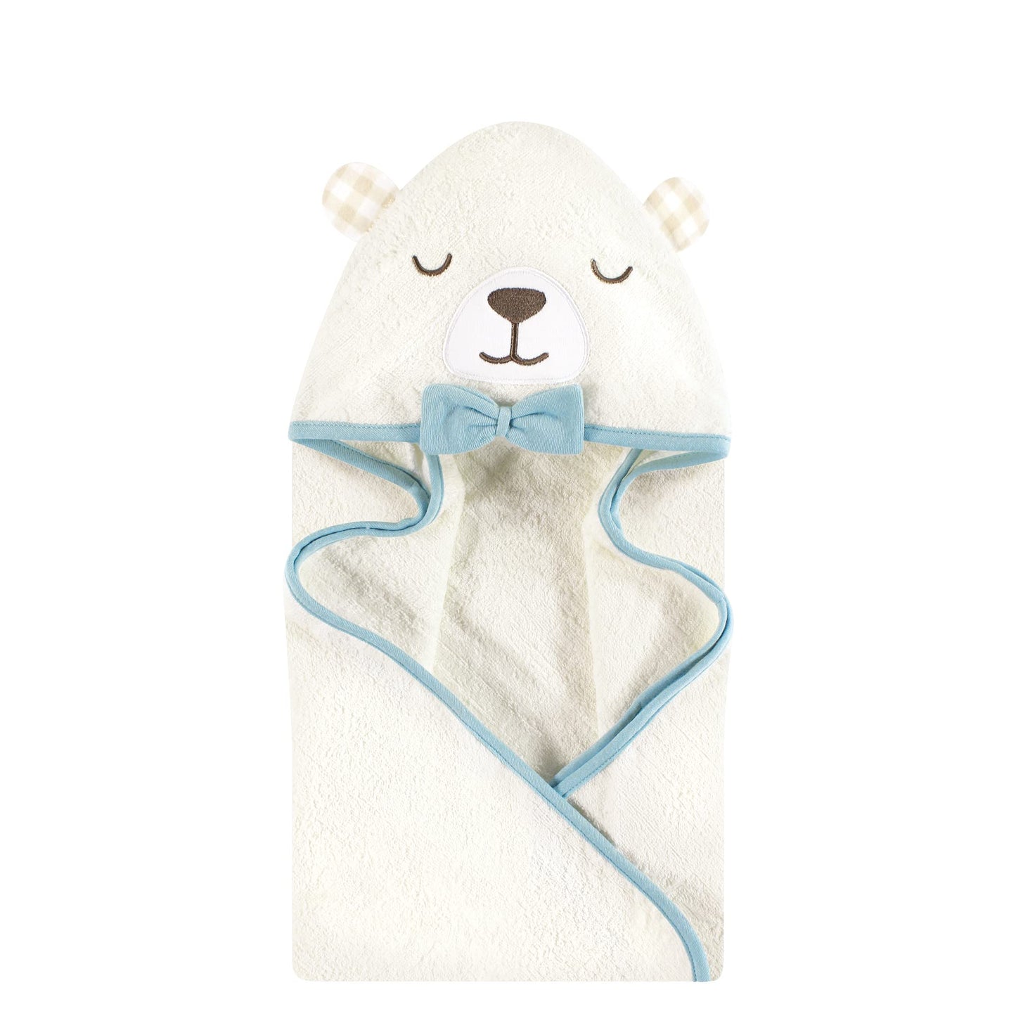 Hudson Baby Unisex Baby Cotton Animal Face Hooded Towel, Pretty Elephant, One Size