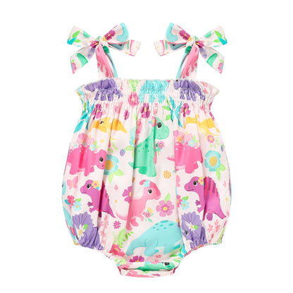 Baby Girl Summer Clothes Newborn Girl Outfits Cute Strap Baby Girl Romper Jumpsuit Infant Floral One Piece Bodysuit