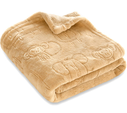 BORITAR Woodland Animal Baby Blanket for Boys Girls Ultra Soft Fleece Warm and Lightweight Blankets for Infant Toddler Newborn, 30x40 Inch, Sage Green