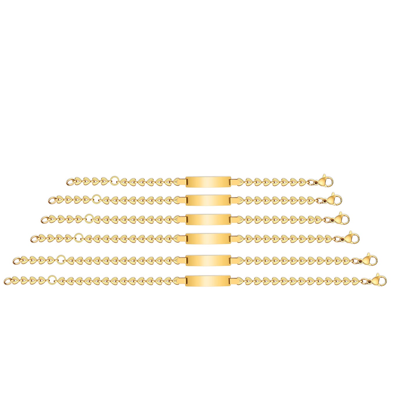 Tina&Co Personalized Baby Name Bracelet Customized 18K Gold Plated for NewBorn to Children Girl Boy Birthday Baby Shower Gift Personalized Gift 2313B (Style 1)