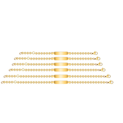 Tina&Co Personalized Baby Name Bracelet Customized 18K Gold Plated for NewBorn to Children Girl Boy Birthday Baby Shower Gift Personalized Gift 2313B (Style 1)