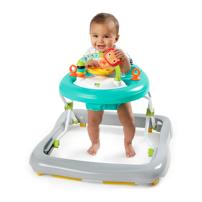 Bright Starts JuneBerry Walk-A-Bout Baby Walker and Entertainer, Removeable Floor Toy, with Easy Fold Frame for Storage, Ages 6 Months +