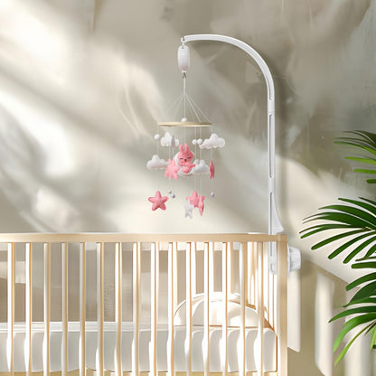 Baby Crib Mobile - Bear Mobile for Crib, Felt Cloud Nursery for Boys and Girls, Baby Bassinet Mobile Toy - Shower Set for Infant Bedroom Hanging Decoration