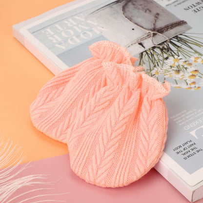 Newborn Receiving Blanket with Bow Hat Mittens Wooden Card Set Wheat-Pattern Newborns Toddler Baby Boy Girl Nursery Swaddle Wrap