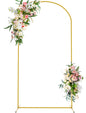Wokceer 7.2 FT Wedding Arch Backdrop Stand, Gold Metal Arch Backdrop Stand for Wedding Ceremony Birthday Party Bridal Baby Shower Photo Booth Garden Floral Balloon Arches Decoration
