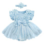 MERSARIPHY Newborn Baby Girl Boho Outfits Infant Lace Tulle Ruffle Bubble Romper Dress Jumpsuit Bodysuit Photoshoot Clothes