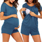 Ekouaer Womens Maternity Pajamas Nursing Pjs for Breastfeeding Soft Postpartum Lounge Sets Sleepwear Layer Pregnancy Clothes