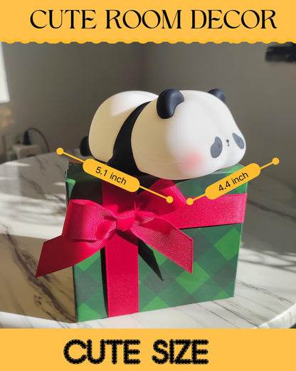 Recolte Panda Night Light for Kids - 3-Level Dimmable, Rechargeable LED Silicone Lamp | Squishy Nursery Light with Timer | Safe Night Light for Baby Room & Toddlers (Gift Box Included)