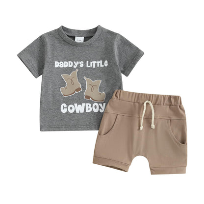 Kupretty Baby Boy Clothes Toddler Summer Outfit Short Sleeve T-Shirt Tee Tops Joggers Casual Shorts 2Pcs Clothing Set