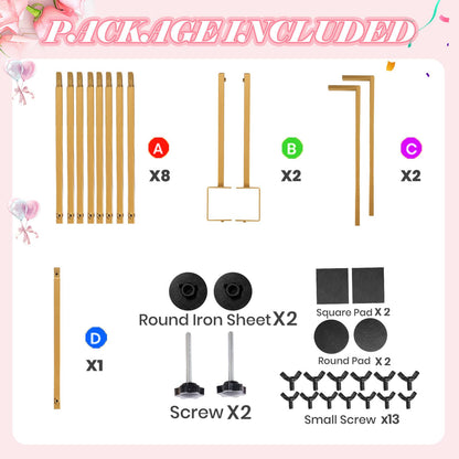 Over The Table Rod Stand with Clamps,Black 33"-100" Adjustable Table Top Frame Backdrop Stand Table Balloon Stand for Wedding Halloween Birthday Party Birthday Christmas Baby Shower Decor