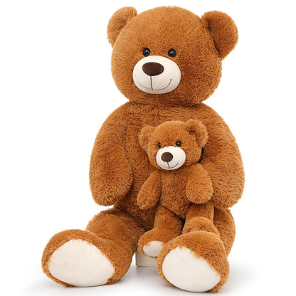 Muiteiur 49 inch Giant Teddy Bear Stuffed Animal, Big Bear Plush with Big Footprint, Great Gift for Party Decorations (Brown)
