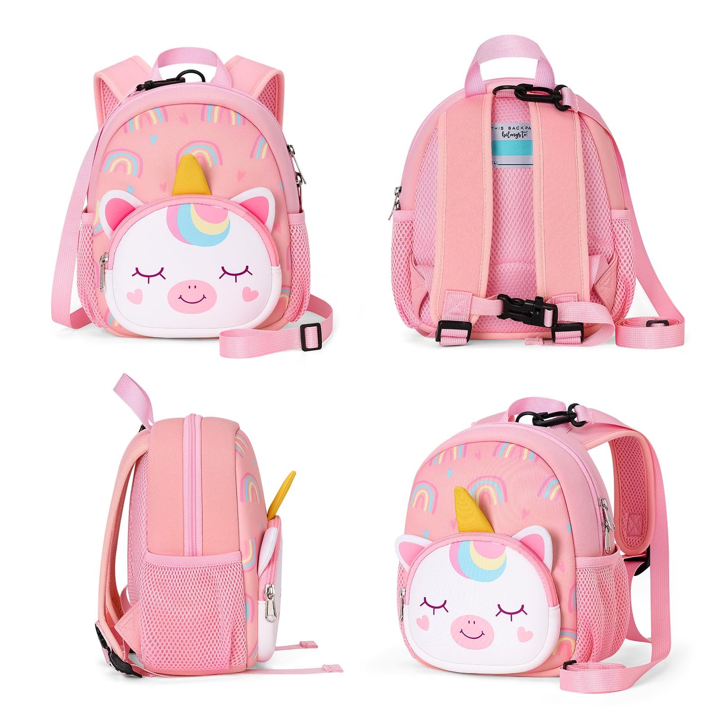 mibasies Toddler Backpacks for Girls 2-4: Baby Preschool Backpack - Kids Unicorn Backpack for Boys Girls - 12inch Mini School Bag
