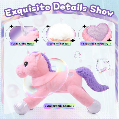 43" Giant Unicorn Stuffed Animal, Unicorn Plush Pillow Toys Big Plushy Fluffy, Gift for Girls Kids Boys Girlfriend, White & Purple