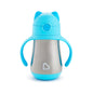 Munchkin Cool Cat Sippy Cup for Toddlers, Stainless Steel Straw Cup, 8 Ounce, Pink