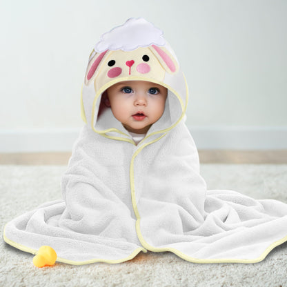 Mother's Choice Baby Hooded Towel - Large 33x33 Inch, 100% Cotton, Ultra-Soft & Absorbent Bath Towel for Newborns, Infants, Boys & Girls (Butterfly)