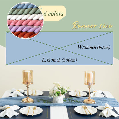 Light Pink Cheesecloth Table Runner 10ft Boho Rustic Gauze Cheese Cloth Spring Decor for Wedding Party Bridal Baby Shower Birthday Table Decorations