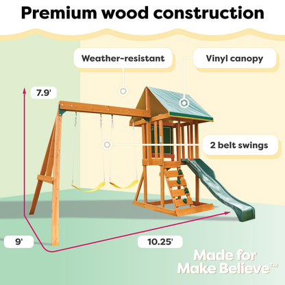 KidKraft Appleton Wooden Swing Set, (Amazon Exclusive)