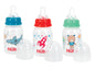 Nuby Printed Non-Drip Bottle, 4 Ounce, 1 Pack of 1 Bottle, Colors May Vary