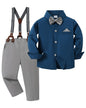 DISAUR Baby Boy Clothes Suits Toddler Dress Shirt With Bowtie Suspender Pants Outfit Sets Gentleman Wedding 1-6 Years