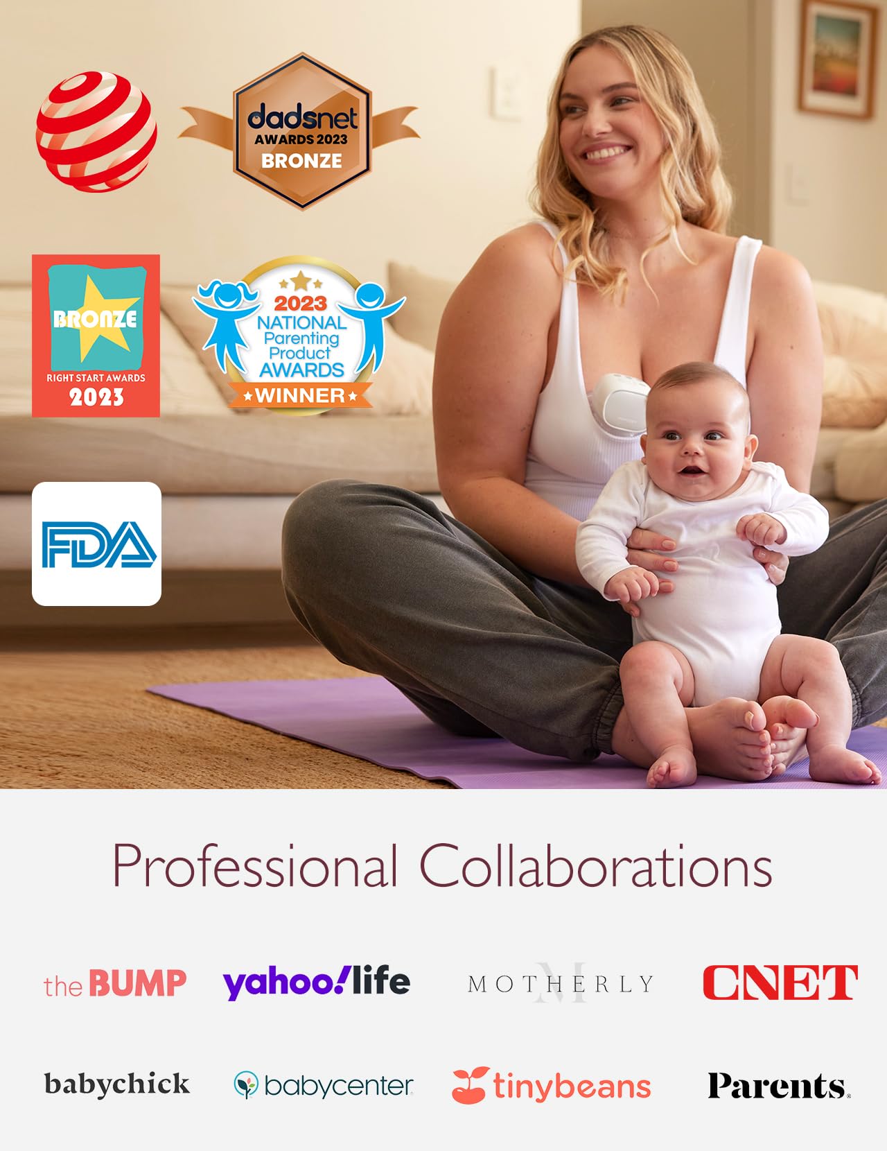 Momcozy S9 Pro Upgraded Wearable Breast Pump, Hands-Free Design with Extended Battery Life & LED Display, Double Electric Portable Pump with 2 Modes & 9 Levels, 24mm, 2-Pack, Gray