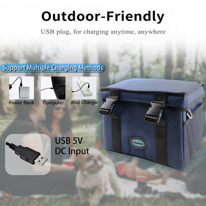 UV Light Sanitizer Box, Portable Foldable Cleaner and Sanitizing Machine with 3-level Timer, UV Cleaner Bag for Toys, Key, Towel, Mask Cleaning Machine USB & Wall Plug-in Charging Blue 12L Ozone-Free