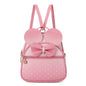 KL928 Girls Bowknot Polka Dot Cute Mini Backpack Small Daypacks Convertible Shoulder Bag Purse for Women