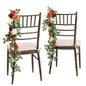 Ling's Moment 10pcs Wedding Chair Decorations Aisle Floral Swag Artificial Pew Flowers Hanging Garland Pink Blush & Cream For Ceremony Reception Church Rose Floral Faux Arrangement Party Outdoor Decor