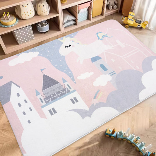 ABREEZE Kids Rug Play Mat Ultra Soft Rugs for Bedroom, 3.3'x5' Non Slip Cartoon Children Nursery Rug Area Rug Kids Carpet for Bedroom Decor Playroom Living Room