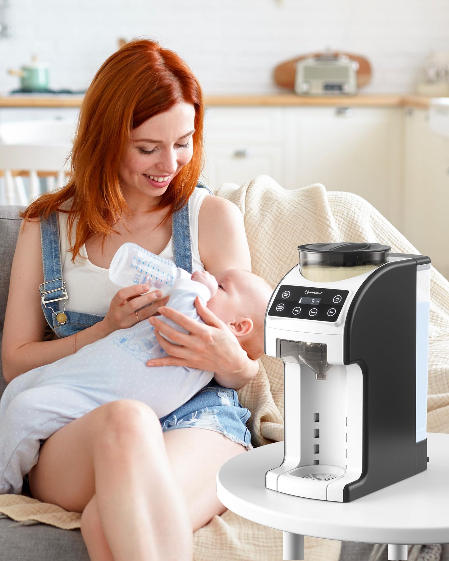 Instant Formula Maker, Fast and Customizable Formula Dispenser Machine with Accurate Temperature Control for Baby, Automatic Powder Blending for All Brands of Bottles and Formula, White