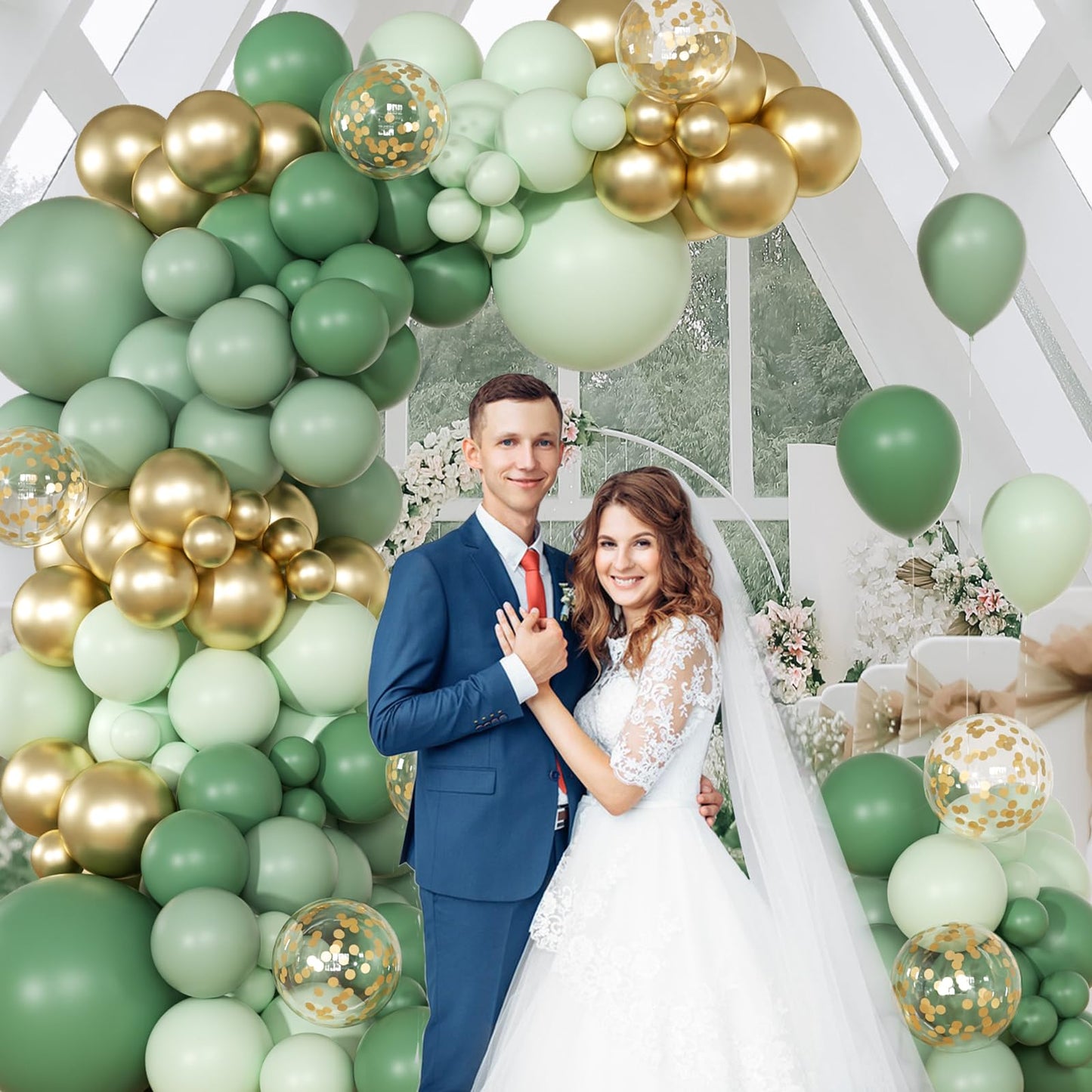 147pcs Neutral Balloon Garland Arch Kit, Different Sizes with Beige Cream Sand White Metallic Champagne Gold Balloons for Wedding Bridal Shower Birthday Boho Neutral Baby Shower Party Decorations