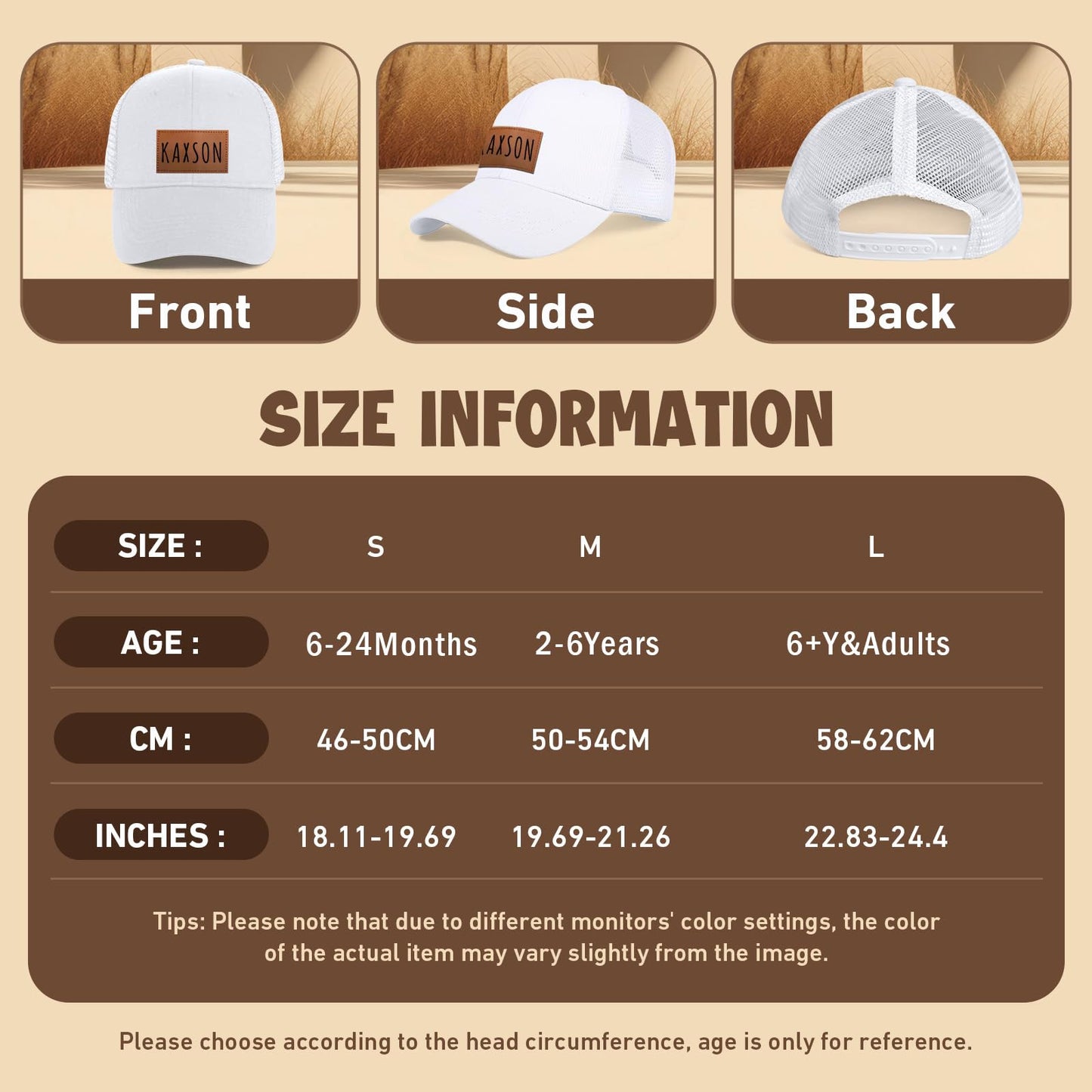 Personalized Baby Baseball Cap Toddler Baseball Hat for Boys & Girls - Infant Sun Hat
