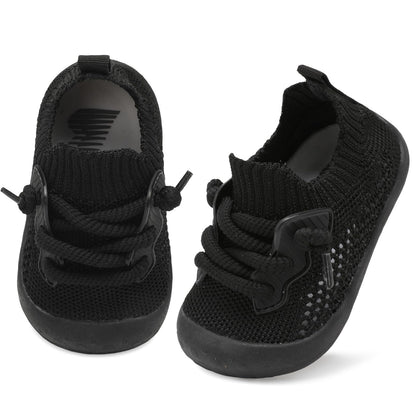 BARERUN Baby Shoes Baby First Walking Shoes Infant Sneakers Wide Barefoot Slip on Soft Sole Boys Girls Crib Shoe Toddler Breathable Lightweight House Socks