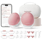 Momcozy Breast Pump Hands Free Upgraded Mobile Flow | M9, App Discreet Control with Personalized Multi-Modes & 15 Levels, Wearable Breast Pump 24mm, 2 Pack Cozy Red