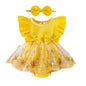 Baby Girl Clothes Newborn Summer Outfits Butterflies Embroidery Tulle Ruffle Sleeveless Infant Romper 0-18 Months