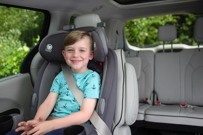Safety 1st Grow and Go All-in-One Slim Convertible Car Seat, Rear Facing, 5-40 lbs, Forward Facing (30–65 lbs), High Back Booster Seat 40-100 pounds, Dunes Edge