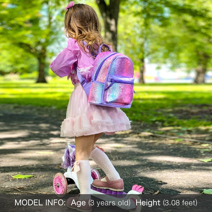 mibasies Mini Backpack for Girls Kids Rainbow Purse Dance Bag for Girls Gifts age 2 3 4 5 6 7 8 yrs