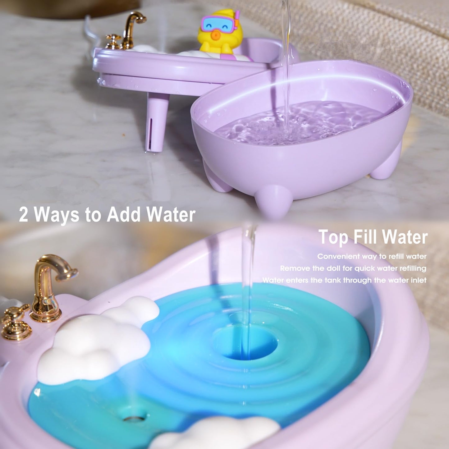 Cute Humidifier for Bedroom,Top Fill 0.34L Desk Mini Humidifier Aroma Diffuser,Cool Mist,20db Quiet,Easy Clean,Colorful Light, Auto Shut off,Small Humidifier for Baby Room,Plants,Home,Office (Purple)