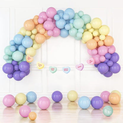 HOUSE OF PARTY 140PCS Pastel Rainbow Balloon Arch Garland Kit - Balloon Arch Kit-Birthday Balloons, Globos para Decoracion de Fiestas | Ideal for valentines day Baby Shower Party Decorations
