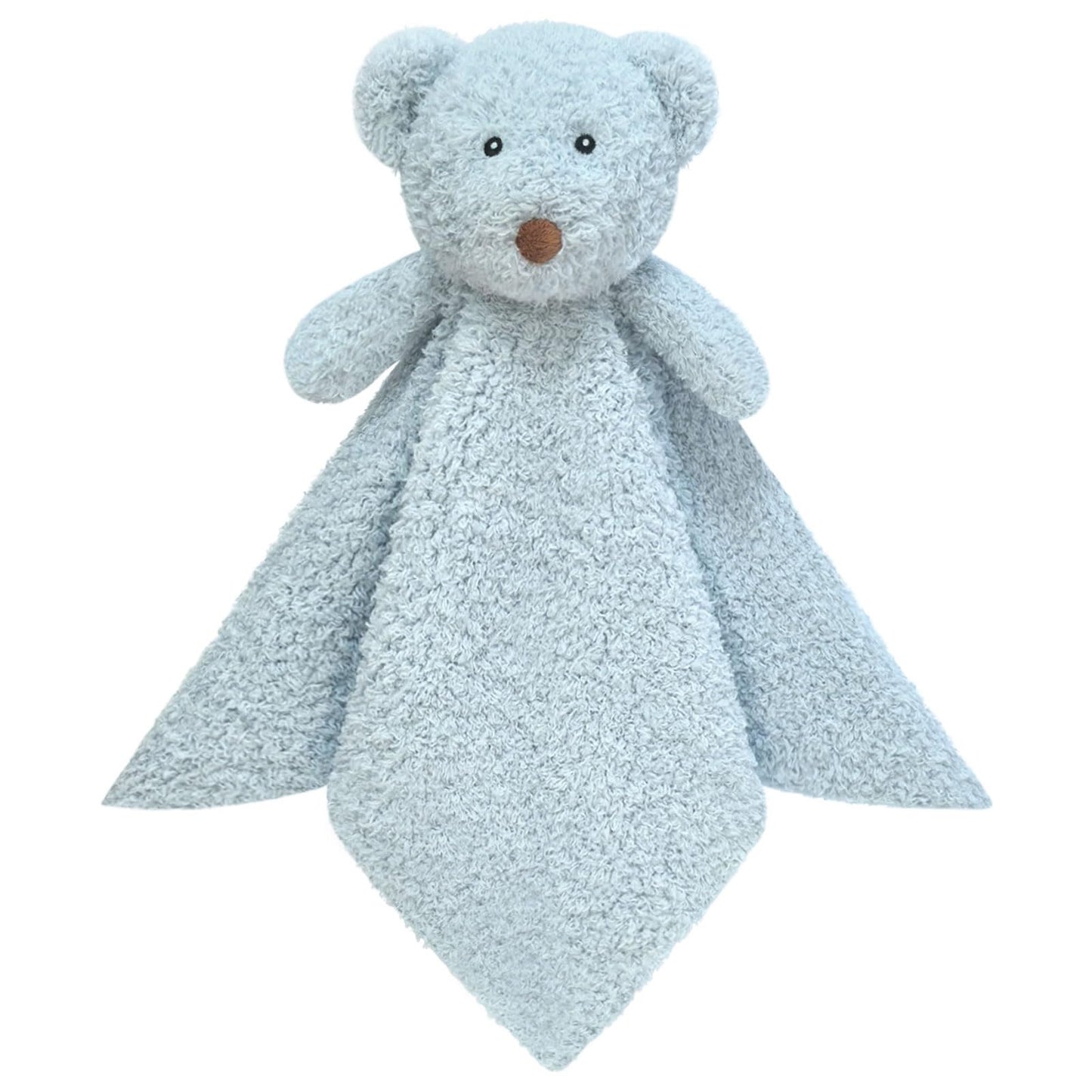 Baby Brown Teddy Bear Soft Stuffed Animal Security Blanket, Plush Bear Character Lovey Blanket, Baby Shower/Nursery Gift, Newborn Infant Toddler Snuggle Blankie for Boys Girls, 14 Inches