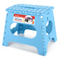 ACSTEP Folding Step Stool 9'' Tall Kids Step Stool Holds Up to 300 lb Plastic Foldable Step Stools for Kids Non-Slip Surface with Carry Handle Collapsible Stool for Home, Outdoor and Indoor(Black)