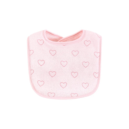 Hudson Baby Unisex Baby Cotton Terry Bib and Burp Cloth Set, Dinner Date, One Size