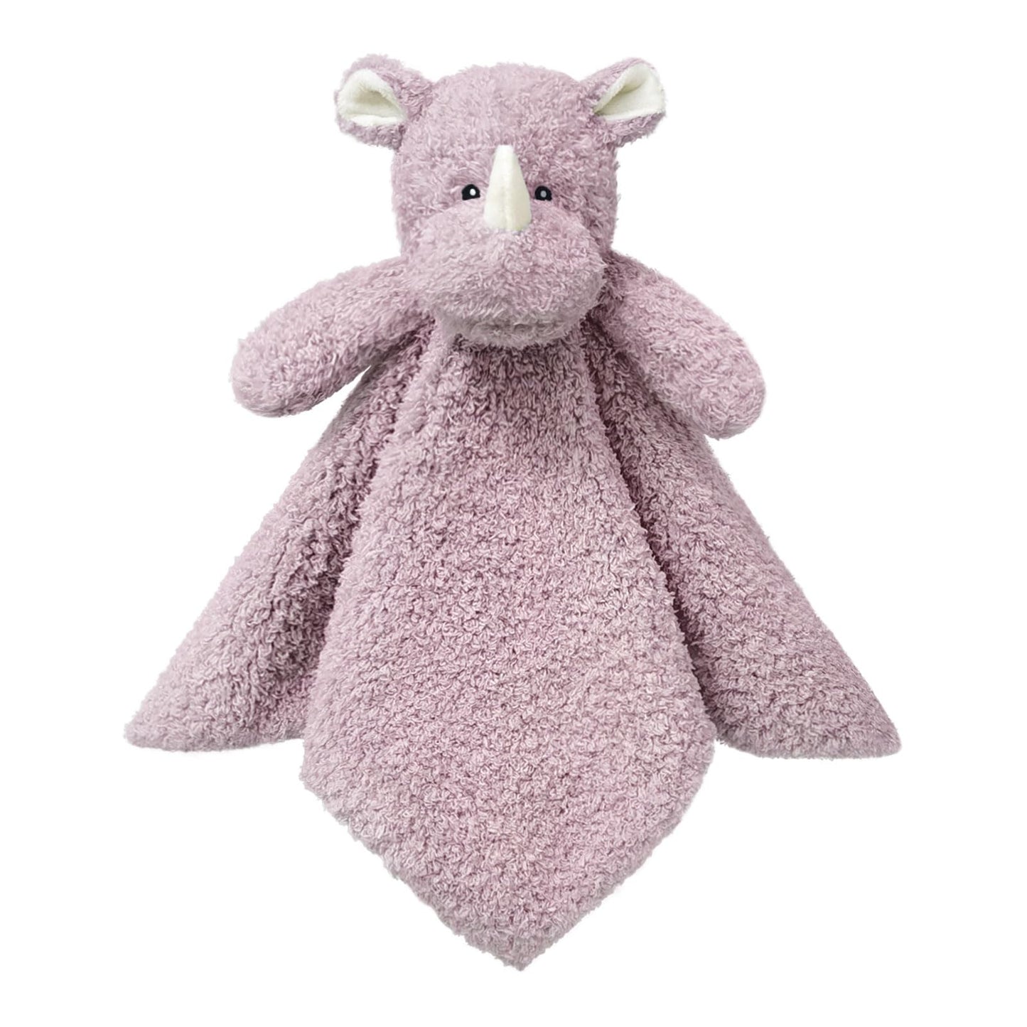 Baby Pink Rhino Soft Stuffed Animal Security Blanket, Plush Rhino Character Lovey Blanket, Baby Shower/Nursery Gift, Newborn Infant Toddler Snuggle Blankie for Boys Girls, 14 Inches