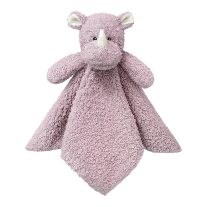 Baby Pink Rhino Soft Stuffed Animal Security Blanket, Plush Rhino Character Lovey Blanket, Baby Shower/Nursery Gift, Newborn Infant Toddler Snuggle Blankie for Boys Girls, 14 Inches