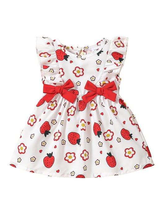 Mioglrie Baby Girl Dress Summer Girl Clothes Infant Outfits Ruffle Sleeveless Sundress Playwear Cute Dresses for Girls